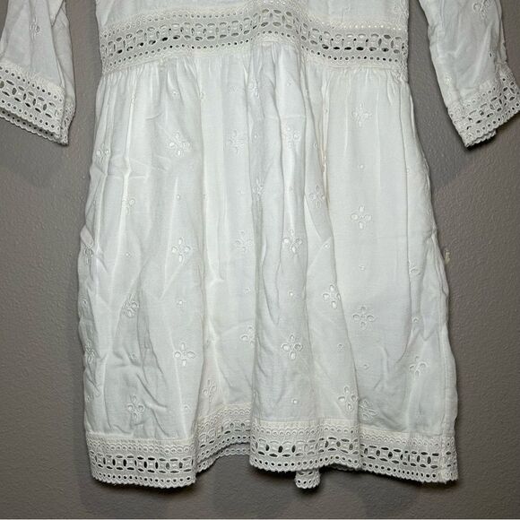 Abercrombie & Fitch crochet lace embroidered boho dress women’s size small - Picture 3 of 14